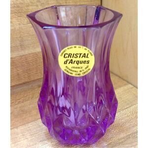 Cristal d'Arques France Genuine Lead Crystal Bud Vase or Toothpick Holder.